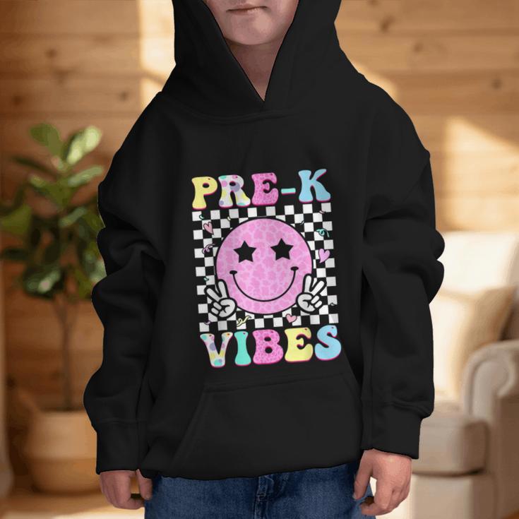 Pre-K Vibes Groovy Back To School PreK Preschool Girls Kids Graphic Kid Hoodie