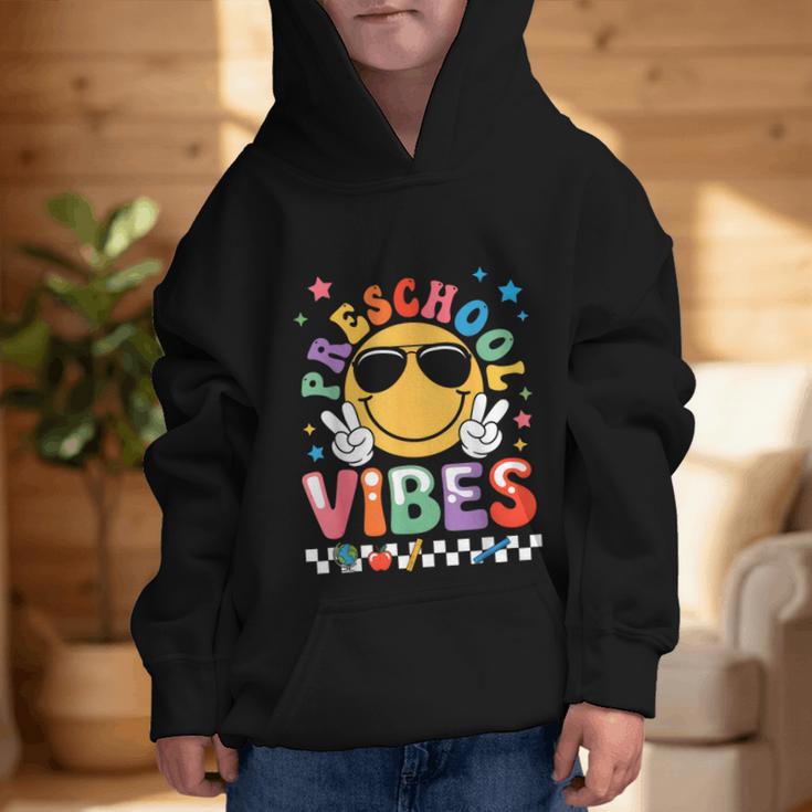 Preschool Vibes Groovy Back To School Girls Kids Graphic Kid Hoodie Preschool Vibes Groovy Back To School Girls Kids Graphic Kid Hoodie