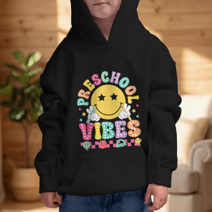 Preschool Vibes Smile Face Back To School Kinder Girls Kids Graphic Kid Hoodie