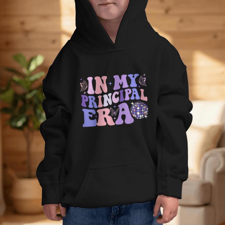 In My Principal Era Groovy School Principal Back To School Graphic Kid Hoodie In My Principal Era Groovy School Principal Back To School Graphic Kid Hoodie