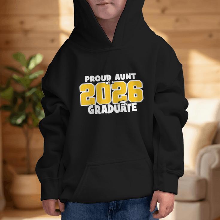 Proud Aunt Of 2026 Graduate Matching Back To School GY Graphic Kid Hoodie Proud Aunt Of 2026 Graduate Matching Back To School GY Graphic Kid Hoodie