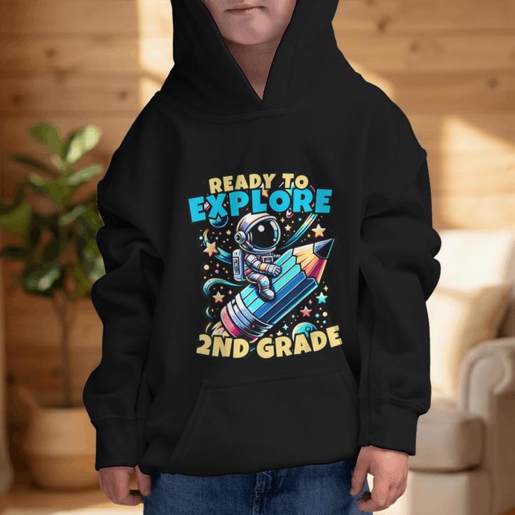 Ready To Explore 2nd Grade Kids Astronaut Back To School Graphic Kid Hoodie