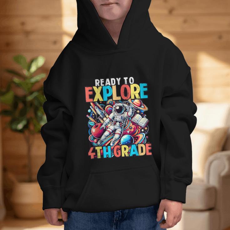 Ready To Explore 4th Grade Boys Astronaut Back To School Graphic Kid Hoodie Ready To Explore 4th Grade Boys Astronaut Back To School Graphic Kid Hoodie