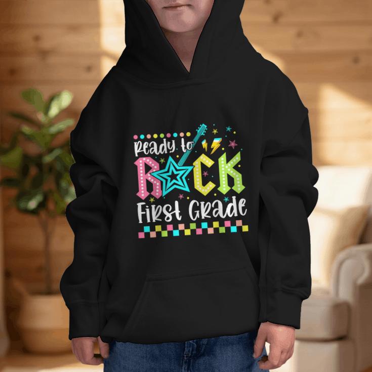 Ready To Rock First Grade Back To School 1st Grade Boys Kids Graphic Kid Hoodie Ready To Rock First Grade Back To School 1st Grade Boys Kids Graphic Kid Hoodie