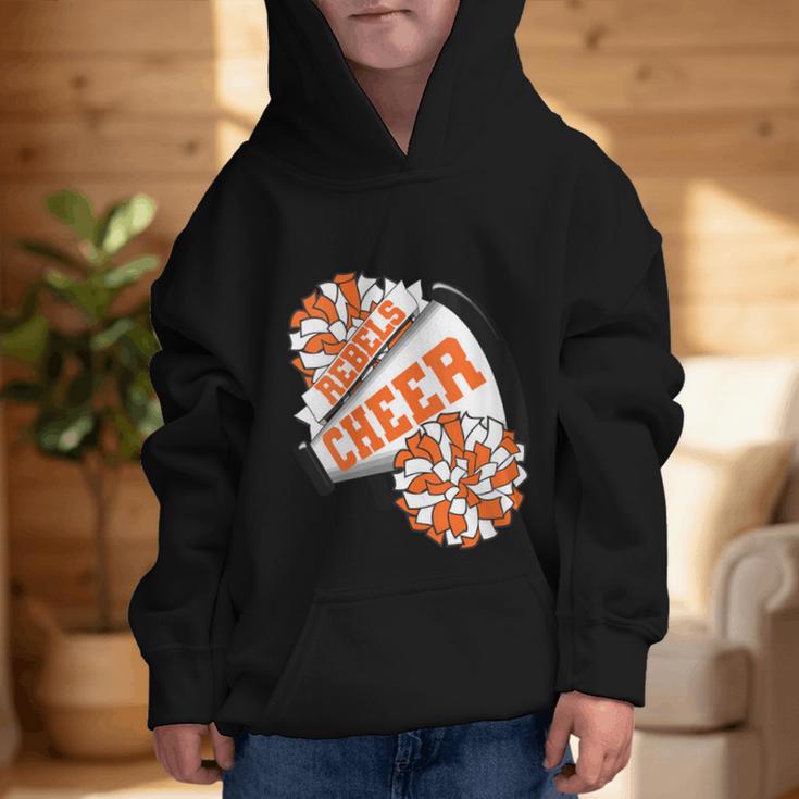 Rebels Cheer Back To School Cheerleading Spirit O Graphic Kid Hoodie Rebels Cheer Back To School Cheerleading Spirit O Graphic Kid Hoodie