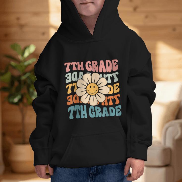 Retro 7th Grade Daisy Colorful Back To School Seventh Grade Graphic Kid Hoodie Retro 7th Grade Daisy Colorful Back To School Seventh Grade Graphic Kid Hoodie