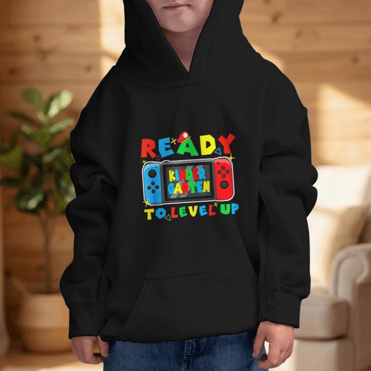 Retro Back To School Kindergarten Ready To Level Up Gamer Graphic Kid Hoodie Retro Back To School Kindergarten Ready To Level Up Gamer Graphic Kid Hoodie