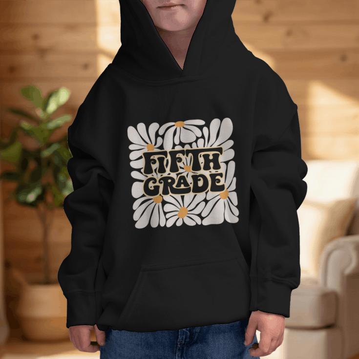 Retro Flower Power Squared Fifth 5th Grade Back To School Graphic Kid Hoodie Retro Flower Power Squared Fifth 5th Grade Back To School Graphic Kid Hoodie
