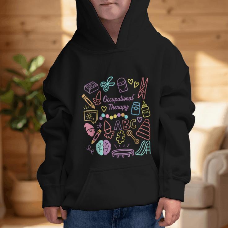 Retro Occupational Therapy Doodle Back To School Costume Graphic Kid Hoodie Retro Occupational Therapy Doodle Back To School Costume Graphic Kid Hoodie