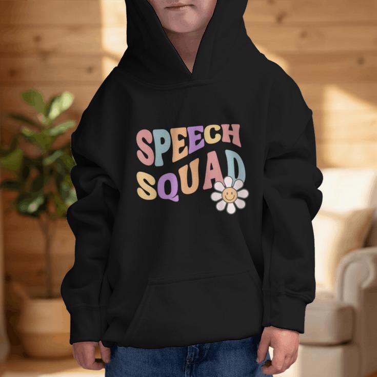 Retro Speech Squad Back To School Speech Therapist SLP Graphic Kid Hoodie