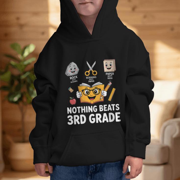 Rock Scissor Paper Nothing Beats 3rd Grade Back To School Graphic Kid Hoodie Rock Scissor Paper Nothing Beats 3rd Grade Back To School Graphic Kid Hoodie