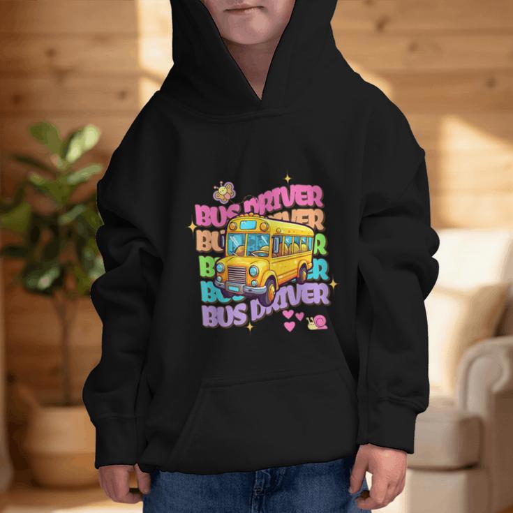 School Bus Driver Groovy Retro Back To School Graphic Kid Hoodie School Bus Driver Groovy Retro Back To School Graphic Kid Hoodie