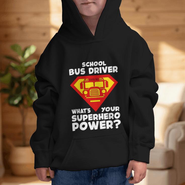 School Bus Driver Superhero Back To School Graphic Kid Hoodie School Bus Driver Superhero Back To School Graphic Kid Hoodie
