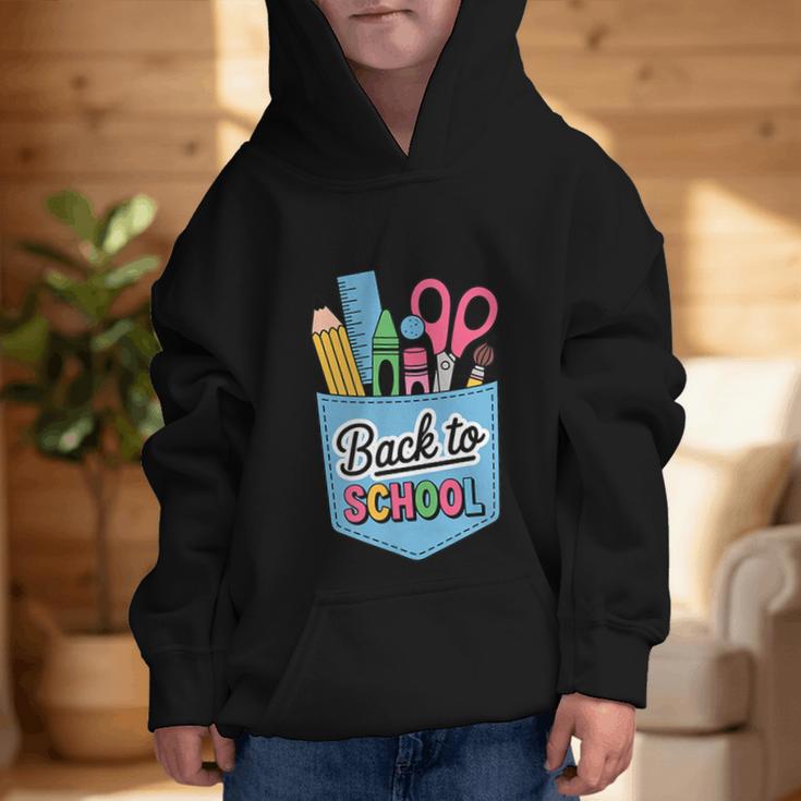 School Supplies In Pocket Back To School Boys Girls Graphic Kid Hoodie School Supplies In Pocket Back To School Boys Girls Graphic Kid Hoodie