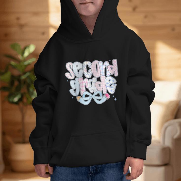 Second Grade Coquette Bow First Day Of School Back To School Graphic Kid Hoodie