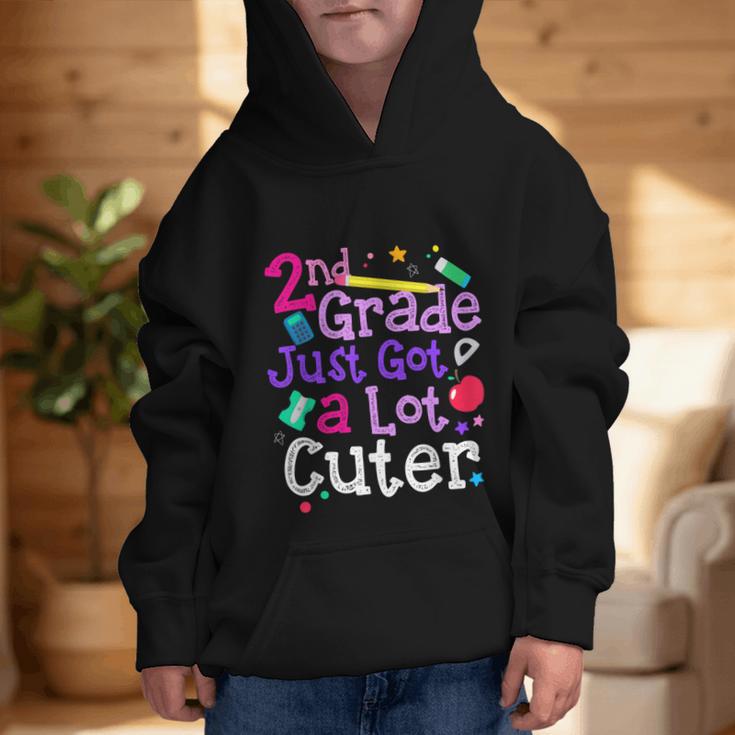 Second Grade Just Got Cuter Cute 2nd Grade Back To School Graphic Kid Hoodie Second Grade Just Got Cuter Cute 2nd Grade Back To School Graphic Kid Hoodie