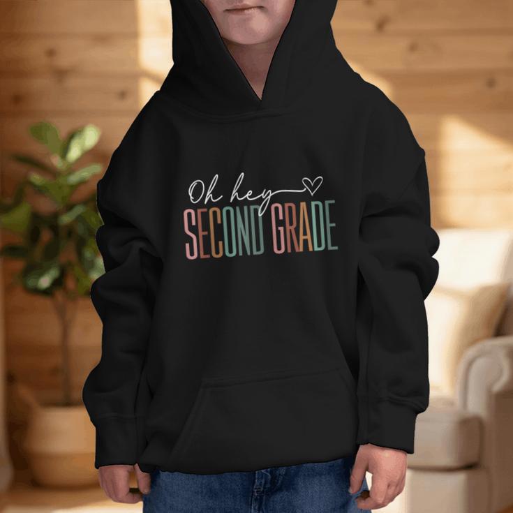 Second Grade Oh Hey Retro Back To School 2nd Grade Graphic Kid Hoodie Second Grade Oh Hey Retro Back To School 2nd Grade Graphic Kid Hoodie