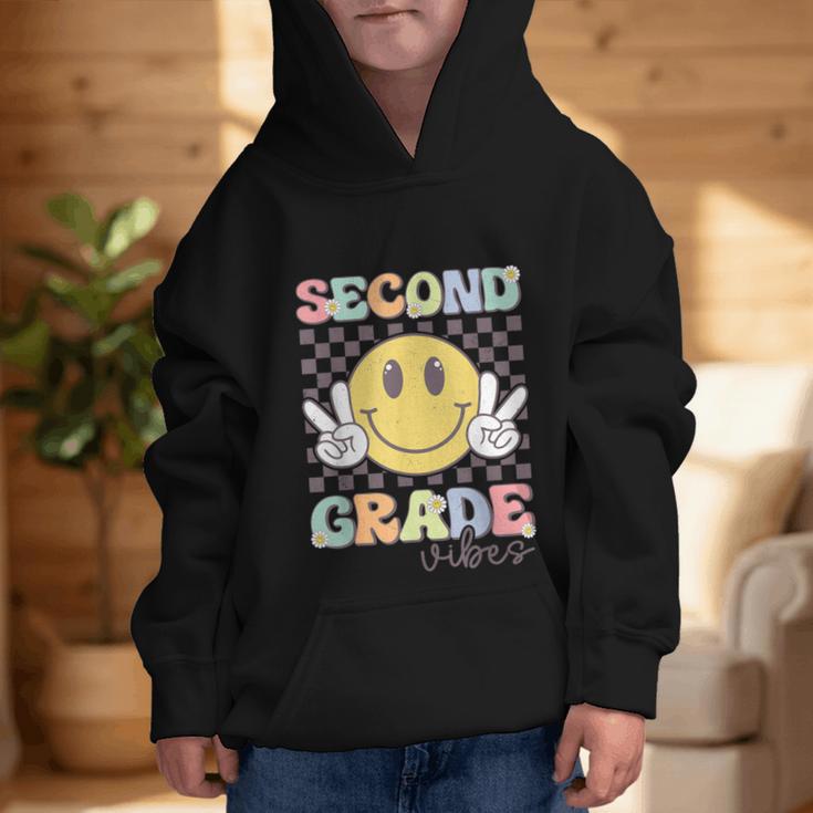 Second Grade Vibes Smile Face 2nd Grade Team Back To School Graphic Kid Hoodie Second Grade Vibes Smile Face 2nd Grade Team Back To School Graphic Kid Hoodie