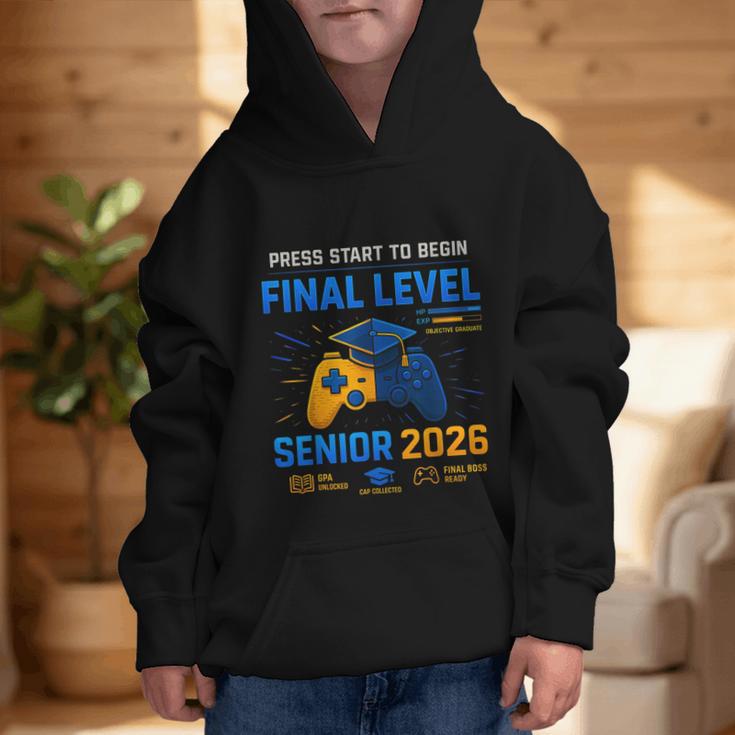 Senior Class Of 2026 Back To School Gamer Senior 2026 Graphic Kid Hoodie
