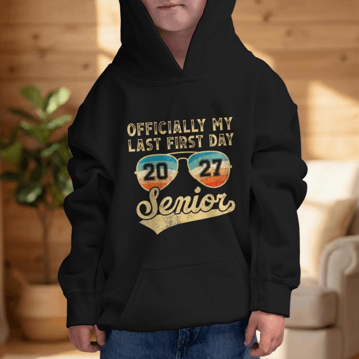 Senior Class Of 2027 Back To School Last First Day Of School Graphic Kid Hoodie Senior Class Of 2027 Back To School Last First Day Of School Graphic Kid Hoodie