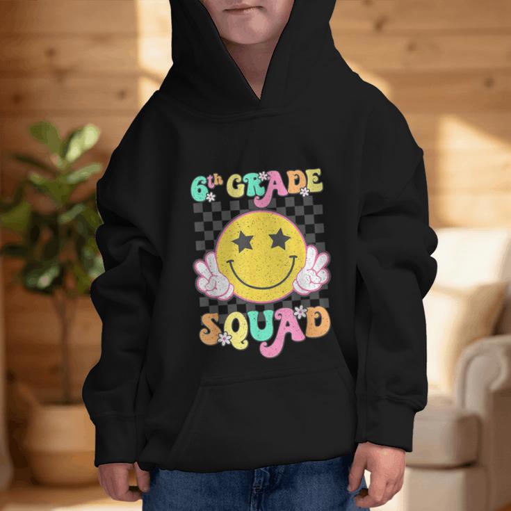 Sixth Grade Squad Smile Retro Back To School 6th Grade Graphic Kid Hoodie Sixth Grade Squad Smile Retro Back To School 6th Grade Graphic Kid Hoodie
