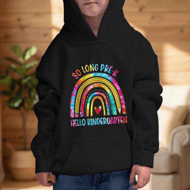 So Long Pre-K Hello Kindergarten Rainbow Back To School Graphic Kid Hoodie So Long Pre-K Hello Kindergarten Rainbow Back To School Graphic Kid Hoodie
