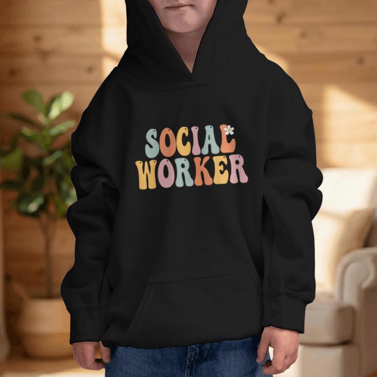 Social Worker Groovy Women Appreciation Day Back To School Graphic Kid Hoodie Social Worker Groovy Women Appreciation Day Back To School Graphic Kid Hoodie