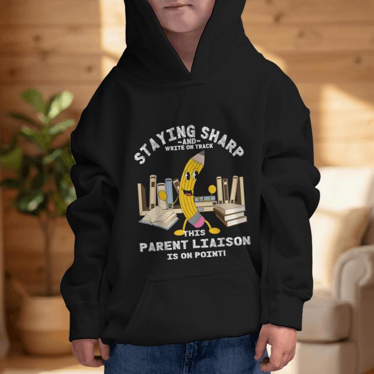 Stay Sharp Parent Liaison Back To School Pencil Graphic Kid Hoodie