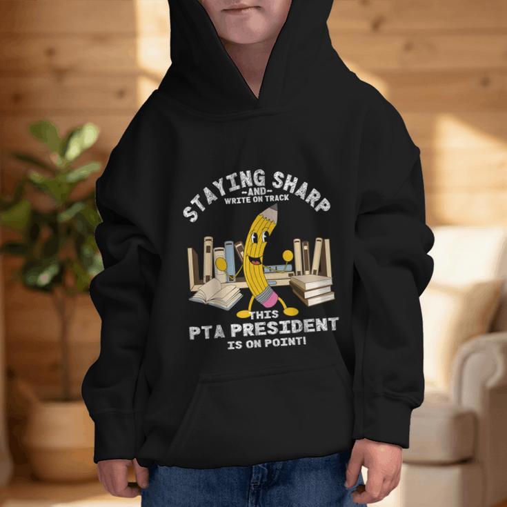 Stay Sharp PTA President Back To School Pencil Graphic Kid Hoodie