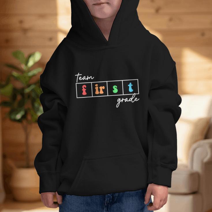 Team First Grade Back To School First Day Of 1st Grade Cute Graphic Kid Hoodie Team First Grade Back To School First Day Of 1st Grade Cute Graphic Kid Hoodie