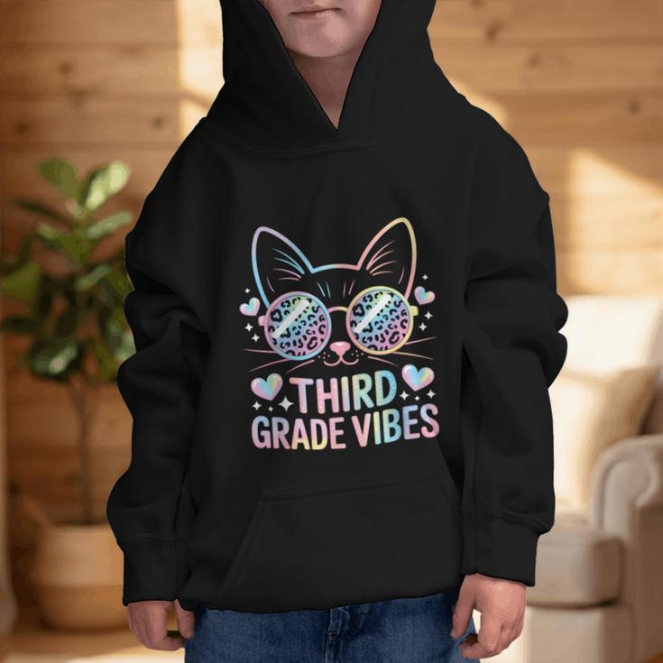 Third 3rd Grade Vibes Back To School Cute Cat Cute For Girls Graphic Kid Hoodie Third 3rd Grade Vibes Back To School Cute Cat Cute For Girls Graphic Kid Hoodie