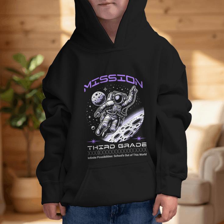 Third Grade Back To School Space Rocket Astronaut Graphic Kid Hoodie Third Grade Back To School Space Rocket Astronaut Graphic Kid Hoodie