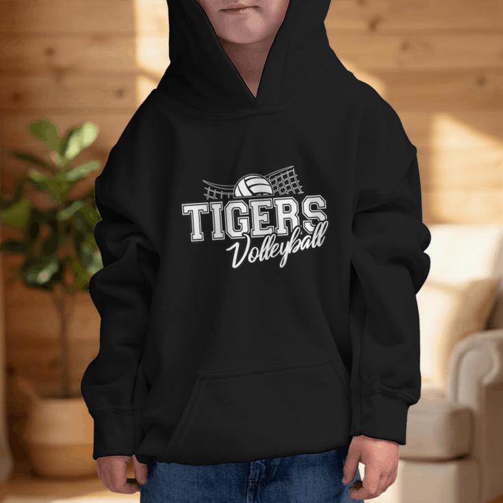 Tigers Volleyball Back To School Spirit Graphic Kid Hoodie Tigers Volleyball Back To School Spirit Graphic Kid Hoodie