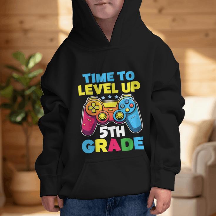Time To Level Up 5th Grade Video Gamer Kids Back To School Graphic Kid Hoodie