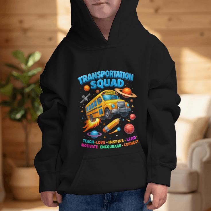 Transportation Squad School Bus Back To School Retro Graphic Kid Hoodie