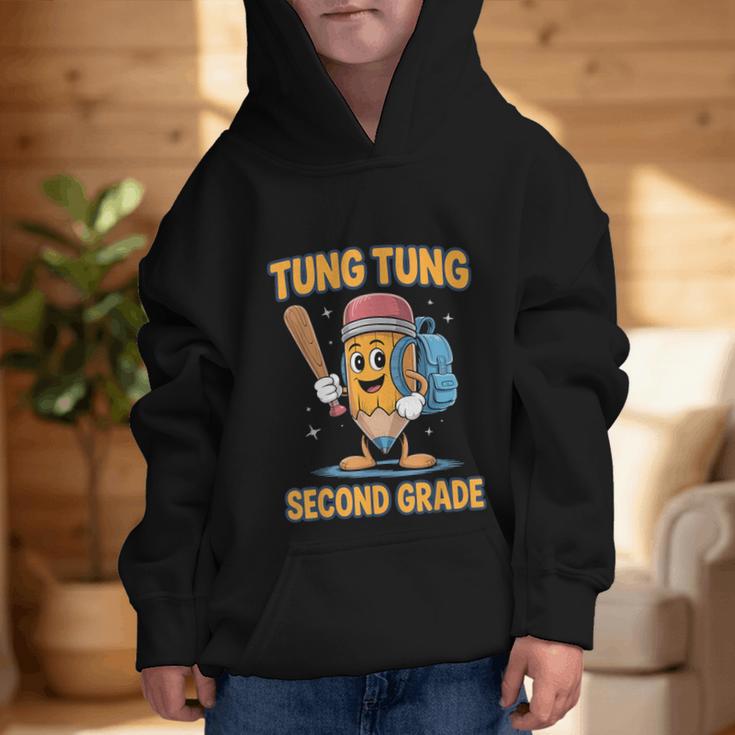 Tung Tung Sahur 2nd Grade Italian Brainrot Back To School Graphic Kid Hoodie Tung Tung Sahur 2nd Grade Italian Brainrot Back To School Graphic Kid Hoodie