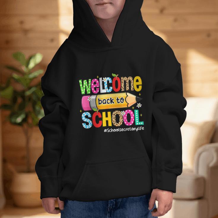 Welcome Back To School School Secretary Life Leopard Graphic Kid Hoodie Welcome Back To School School Secretary Life Leopard Graphic Kid Hoodie