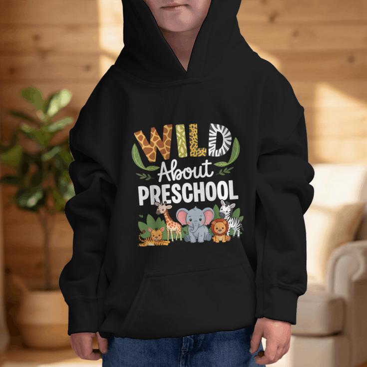Wild About Preschool Back To School Jungle Theme Classroom Graphic Kid Hoodie Wild About Preschool Back To School Jungle Theme Classroom Graphic Kid Hoodie