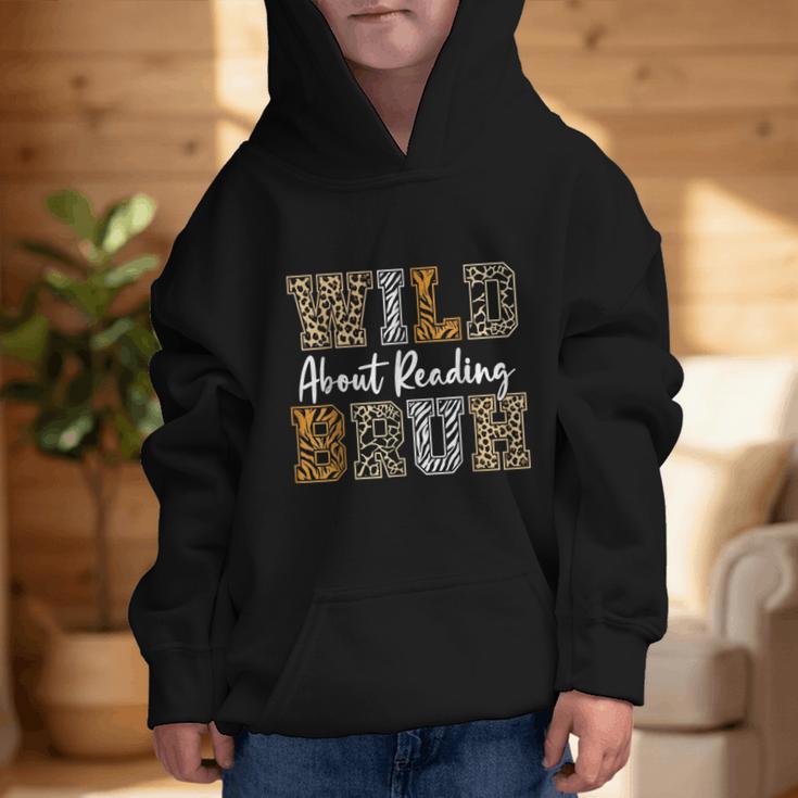 Wild About Reading Kid Love Wild Animal Books Back To School Graphic Kid Hoodie Wild About Reading Kid Love Wild Animal Books Back To School Graphic Kid Hoodie