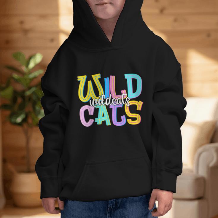 Wildcats School Spirit Groovy Back To School Girls Graphic Kid Hoodie Wildcats School Spirit Groovy Back To School Girls Graphic Kid Hoodie
