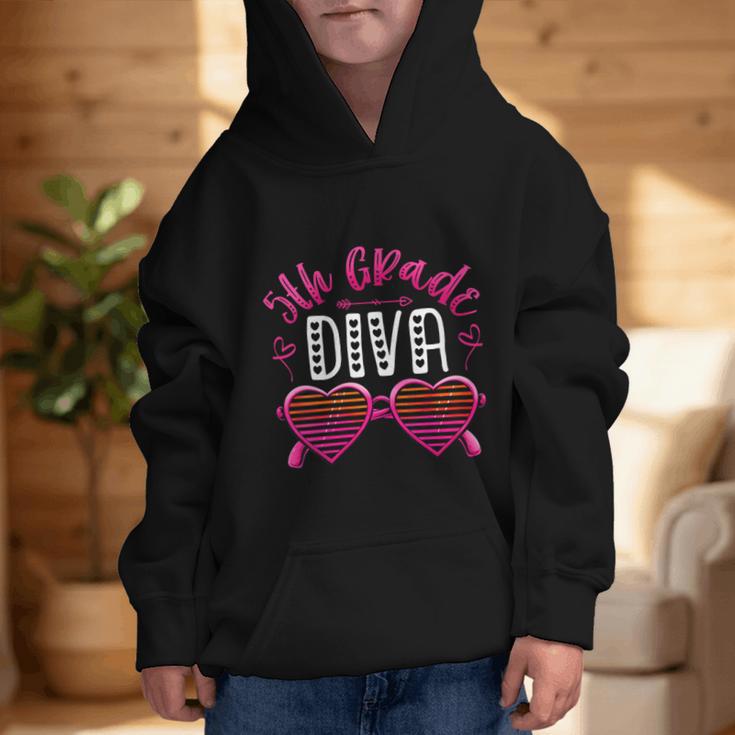 Women's 5th Grade Diva Back To School Fifth Grade For Girls Graphic Kid Hoodie