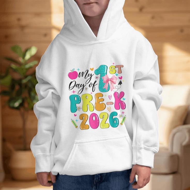 My 1st Day Of Pre-K 2026 Back To School Bow PreK Kids Girls Graphic Kid Hoodie