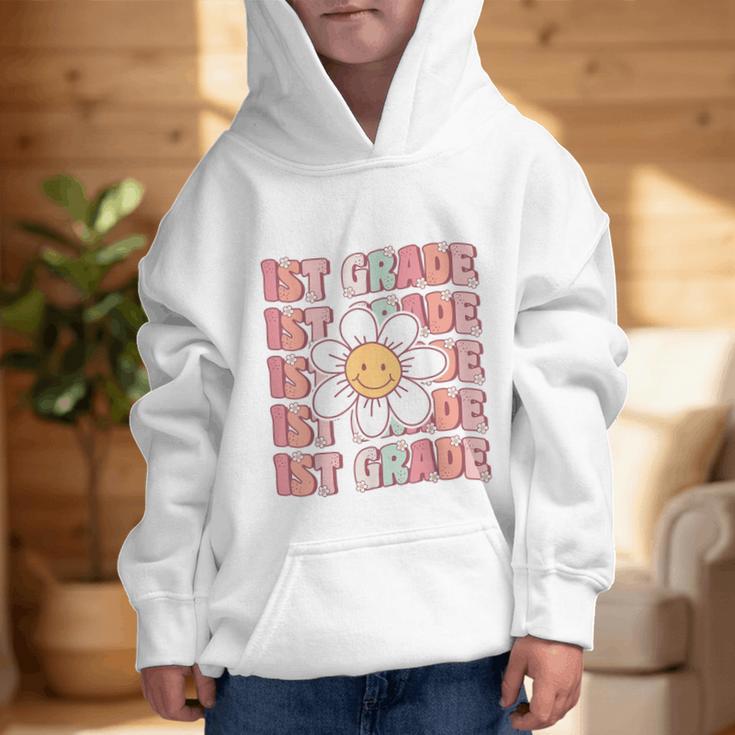 70s Groovy 1st Grade Back To School First Day Of First Grade Graphic Kid Hoodie 70s Groovy 1st Grade Back To School First Day Of First Grade Graphic Kid Hoodie