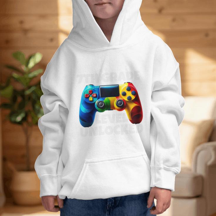 7th Grade Level Unlocked Back To School Gamer Boys Girls Graphic Kid Hoodie 7th Grade Level Unlocked Back To School Gamer Boys Girls Graphic Kid Hoodie