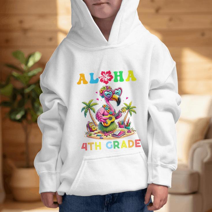 Aloha Fourth Grade Flamingo Hawaii Back To School Kids Girl Premium Tri-Blend Graphic Kid Hoodie Aloha Fourth Grade Flamingo Hawaii Back To School Kids Girl Premium Tri-Blend Graphic Kid Hoodie