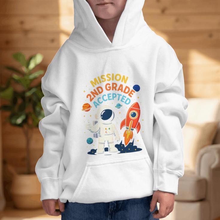 Back To School Mission Second 2nd Grade Accepted Astronaut Premium Tri-Blend Graphic Kid Hoodie