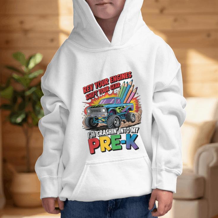 Back To School Pre-K Preschool Monster Truck First Day Boys Graphic Kid Hoodie