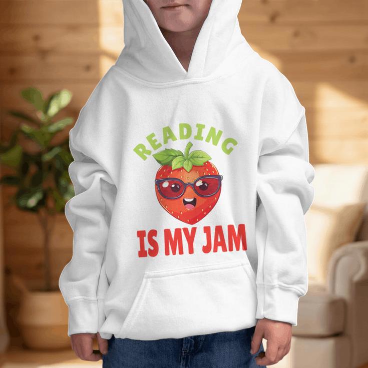 Back To School Reading Is My Jam School Librarian Premium Tri-Blend Graphic Kid Hoodie