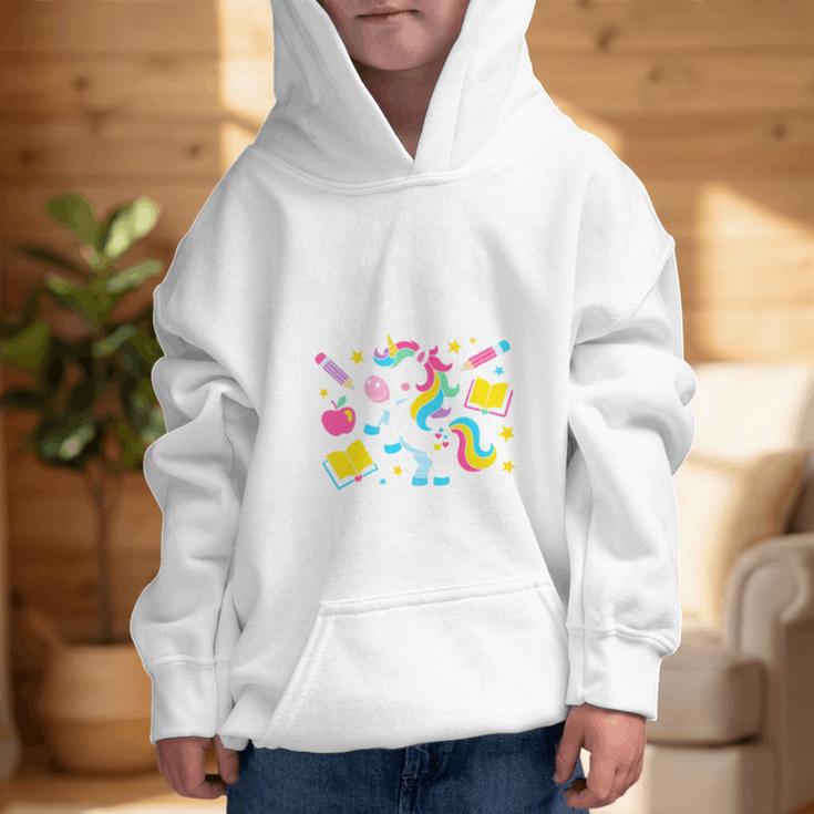 Back To School Unicorn First Grade Here I Come Premium Tri-Blend Graphic Kid Hoodie