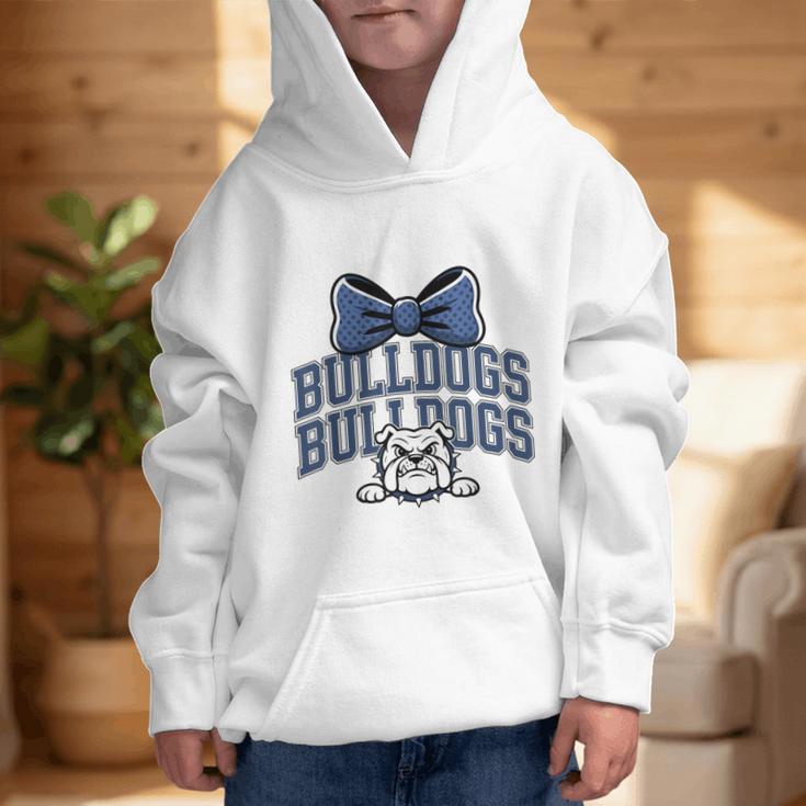 Bulldogs Mascot Team Spirit Sports Fan Back To School Graphic Kid Hoodie Bulldogs Mascot Team Spirit Sports Fan Back To School Graphic Kid Hoodie